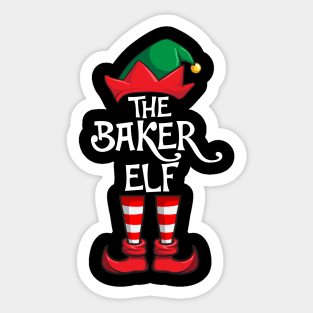 Baker Elf Matching Family Christmas Sticker